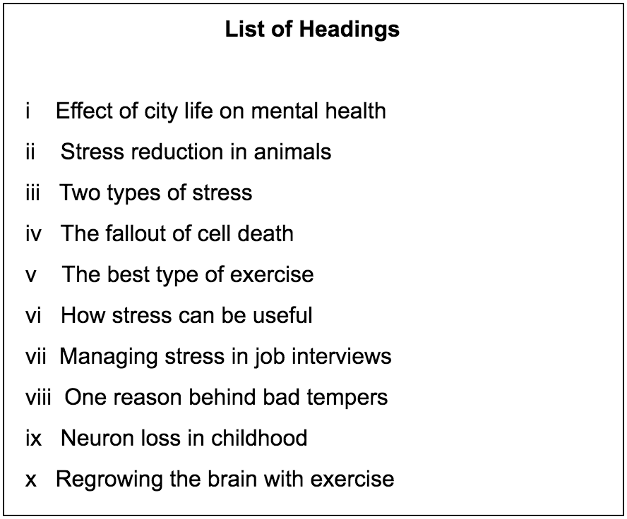 Ielts Reading Matching Headings Questions 4035